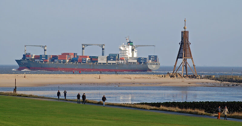 Balkonkraftwerk in Cuxhaven an der Nordsee