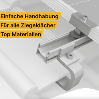 Dachhalterung für Solarmodule, Einfache Handhabung, Für alle Ziegeldächer, Top Materialien