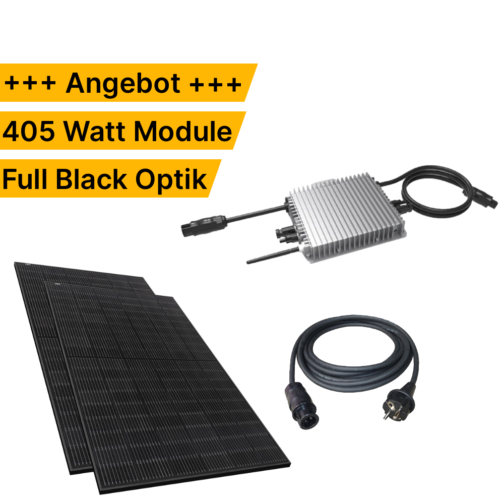 Balkonkraftwerk Komplettset 600 Watt, sofort einsatzbereit, starke 420 Watt Module, Wechselrichter mit WLAN